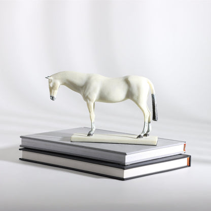 Equine Elegance Ivory Resin Horse Sculpture
