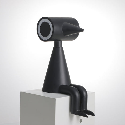 Mechanical Marvel Black Resin Robot Figurine