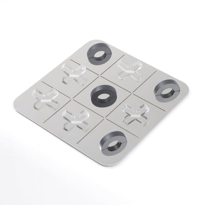 Deluxe Silver Steel Tic Tac Toe