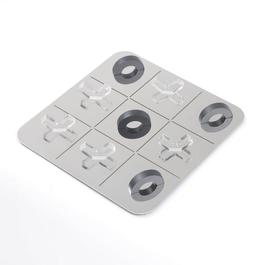Deluxe Silver Steel Tic Tac Toe