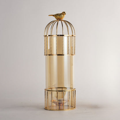Gilded Lantern Candle Holder