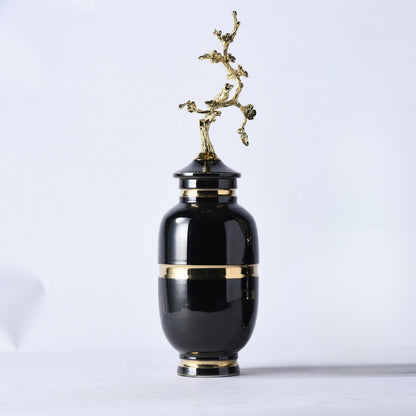 Gloden Midnight Bloom Decorative Vase