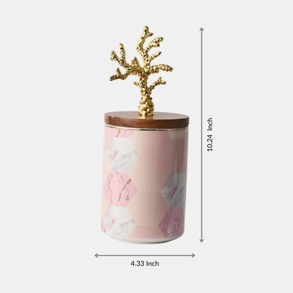 Blush Golden Grove Storage Jar