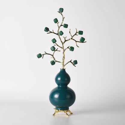 Vintage Emerald Vase Ornament Ornament