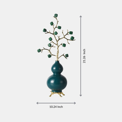 Vintage Emerald Vase Ornament Ornament