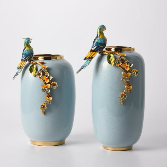 Peacock Breeze Flower Vase