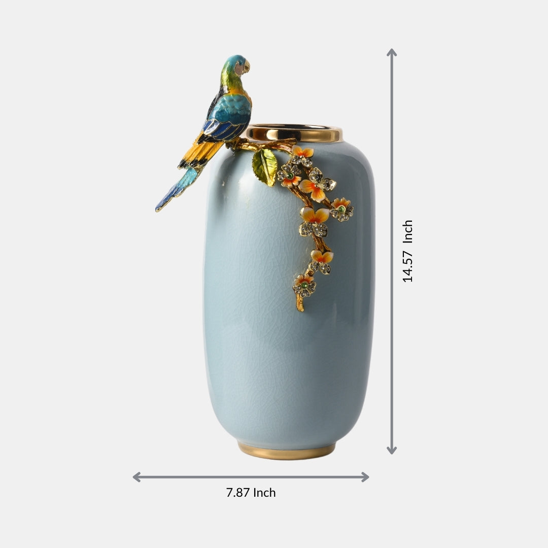 Peacock Breeze Flower Vase