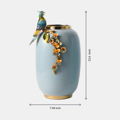 Peacock Breeze Flower Vase
