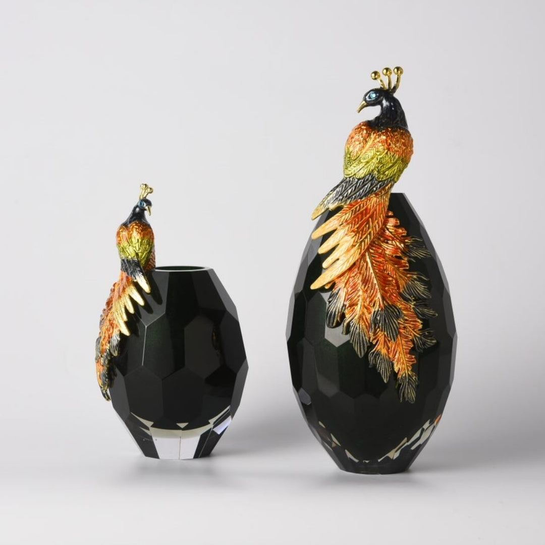 Peacock Pinnacle Flower Vase