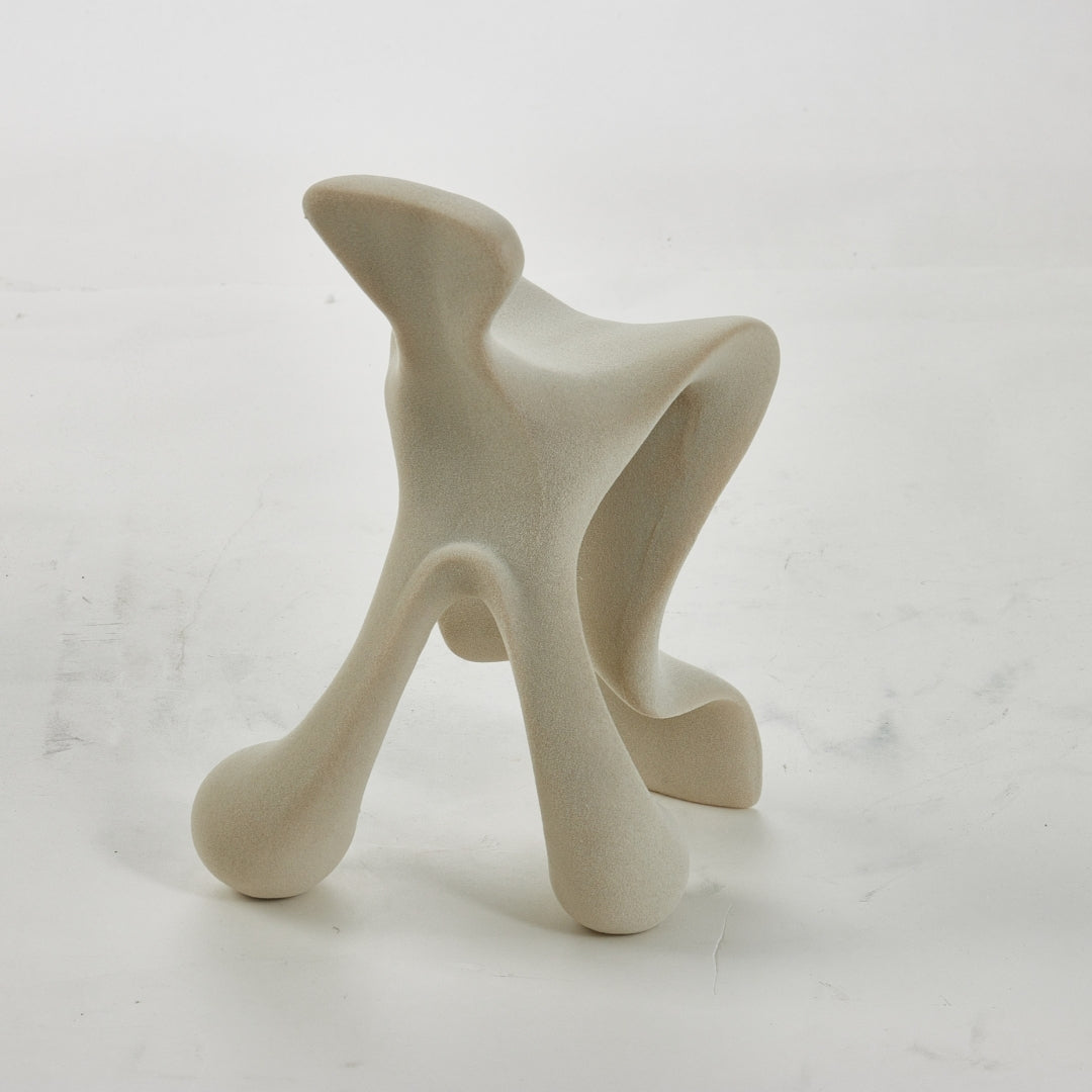 Sands of Serenity Beige Resin Abstract Object Ornament