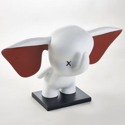Majestic Ivory White Resin Elephant Sculpture