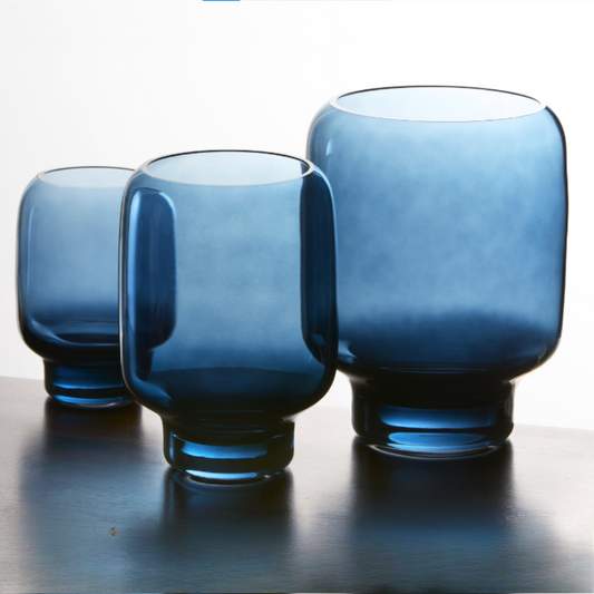 Cerulean Dreams Glass Beauty Vase
