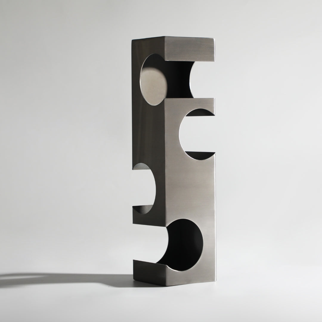 Silver Stainless Steel Wine Connoisseurs Haven Wine Rack