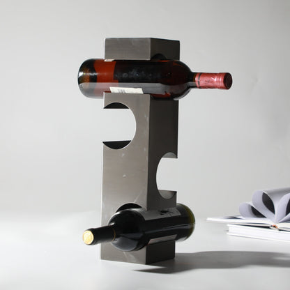 Silver Stainless Steel Wine Connoisseurs Haven Wine Rack