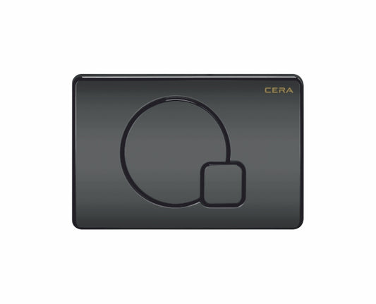 Cera Flush Plate Q type Knob Matte Black B1120123MB