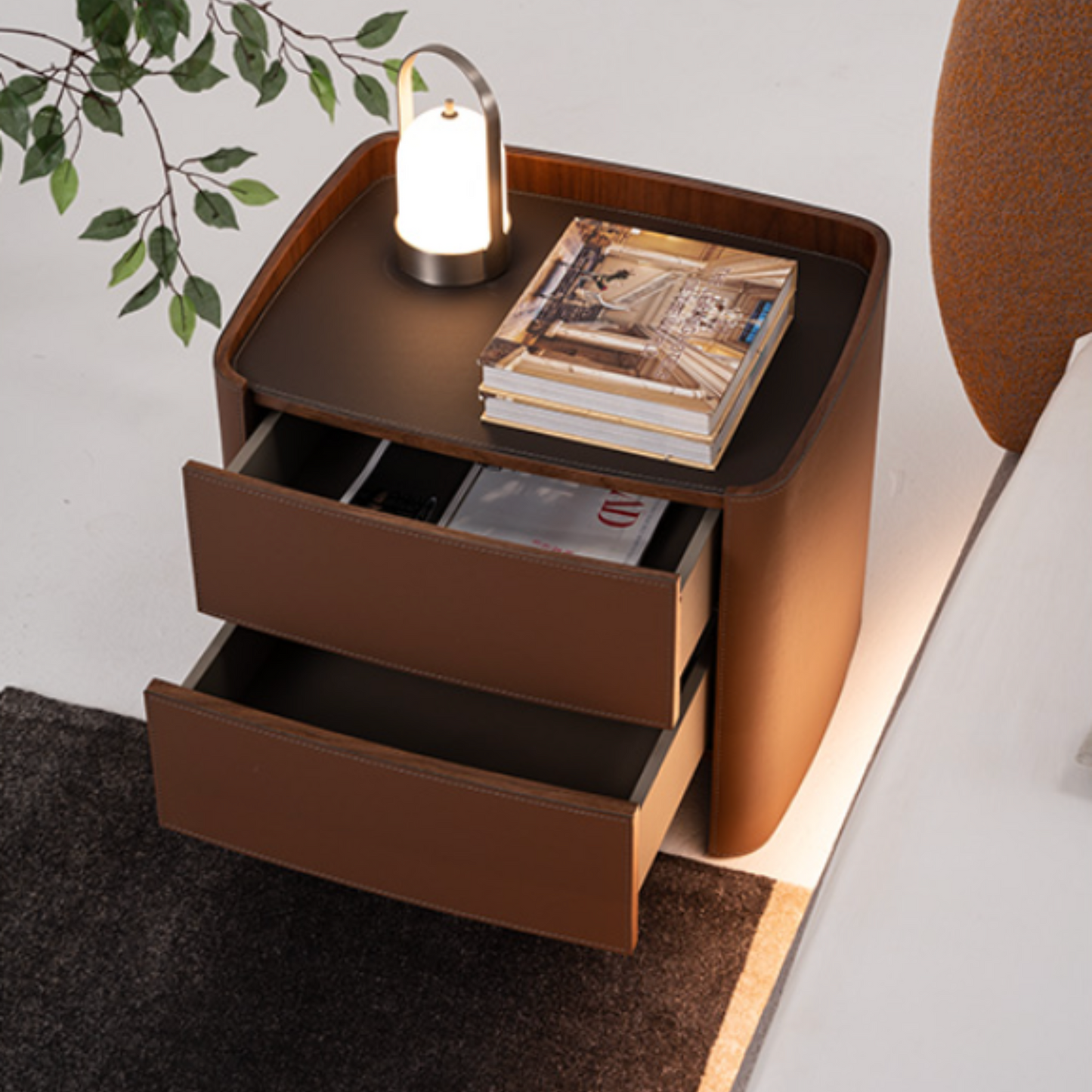 Raffle BedsideTable - Coffee