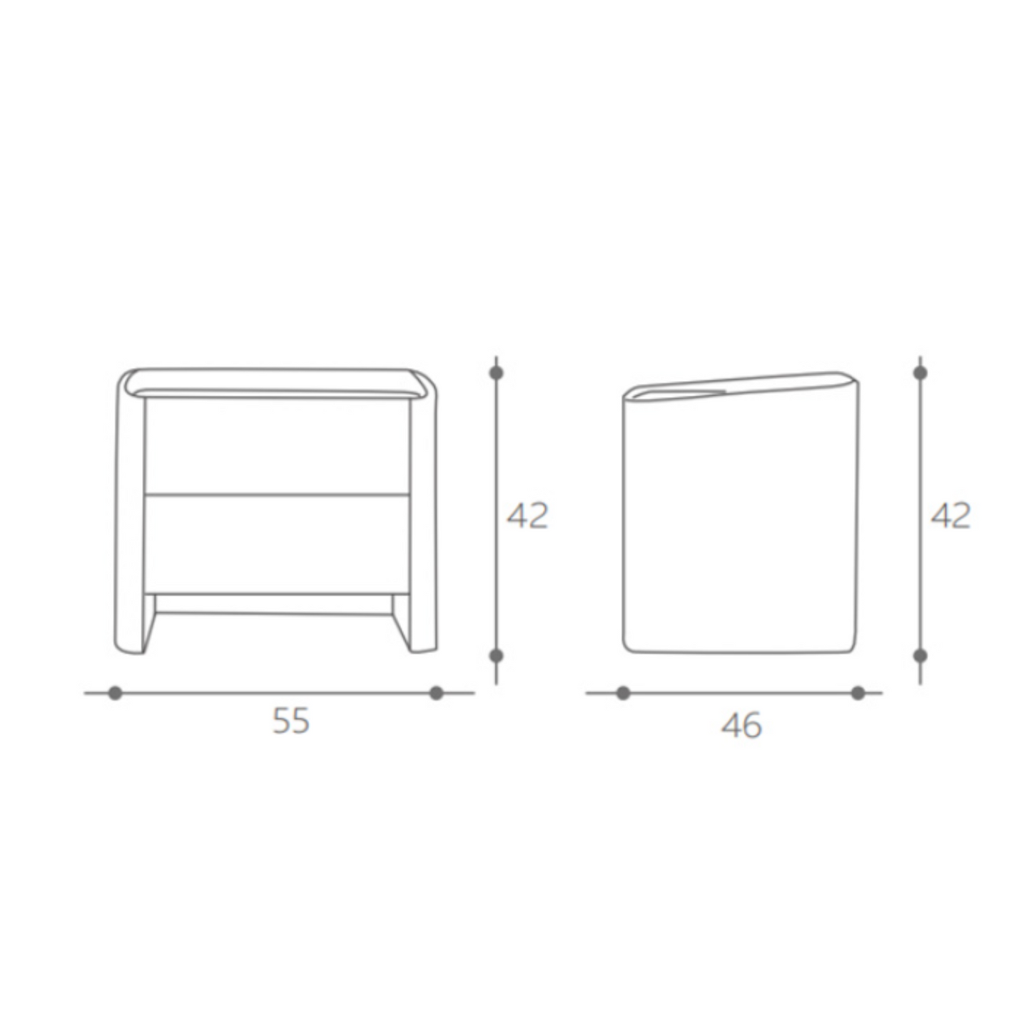 Raffle BedsideTable - Coffee