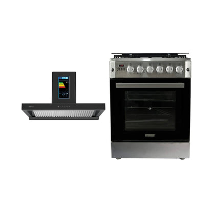 Carysil 60 cm Wall Mounted Chimney Energy Saving Chimney Berlin 60 + Carysil Cooking Range FSCR 01