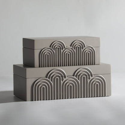 Contemporary Grey Resin Storage Box