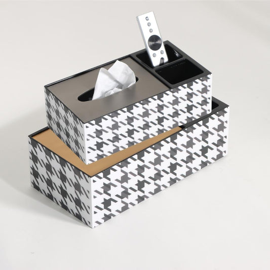 Iron Crest Houndstooth Tissue Holder