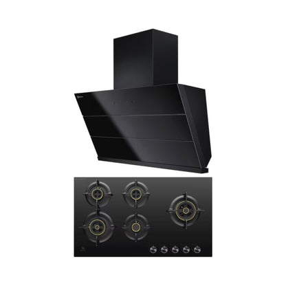 Electrolux 90 cm Wall Mounted Chimney UltimateTaste 700 Series ECS9941GB + Electrolux 90 cm 5 Burner Hob UltimateTaste 300 EHG9530BC