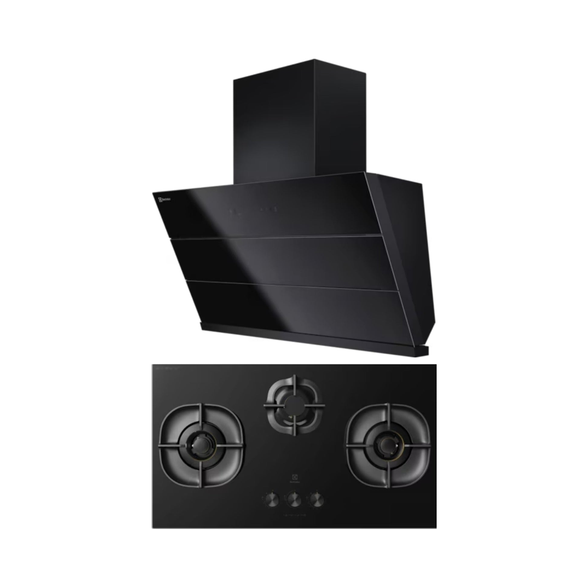 Electrolux 90 cm Wall Mounted Chimney UltimateTaste 700 Series ECS9941GB + Electrolux 90 cm 3 Burner Hob UltimateTaste 700 EHG9351BC