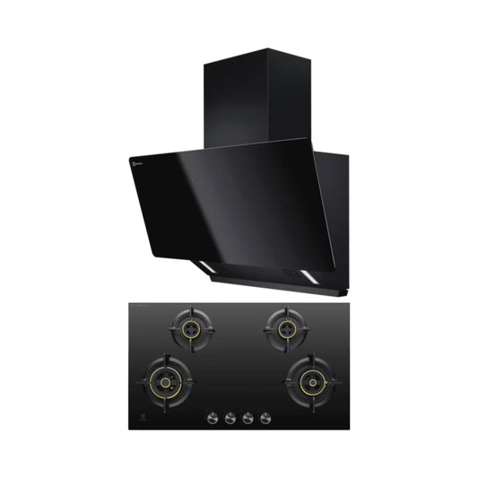 Electrolux 90 cm Wall Mounted Chimney UltimateTaste 700 Series ECS9931GB + Electrolux 90 cm 4 Burner Hob UltimateTaste 300 EHG9430BCI