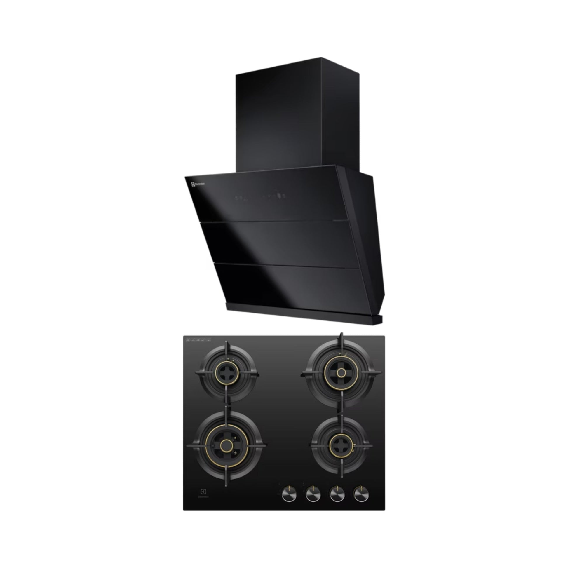 Electrolux 60 cm Wall Mounted Chimney UltimateTaste 700 Series ECS6941GB + Electrolux 60 cm 4 Burner Hob UltimateTaste 300 EHG6430BC