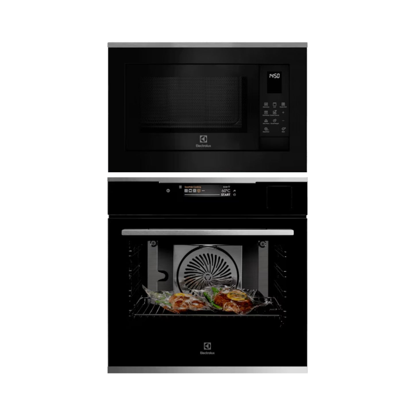 Electrolux Built In Oven with Full Steam Function UltimateTaste 900 KOAAS31X + Electrolux Built-In Convection Microwave UltimateTaste 700 EMSB25XC