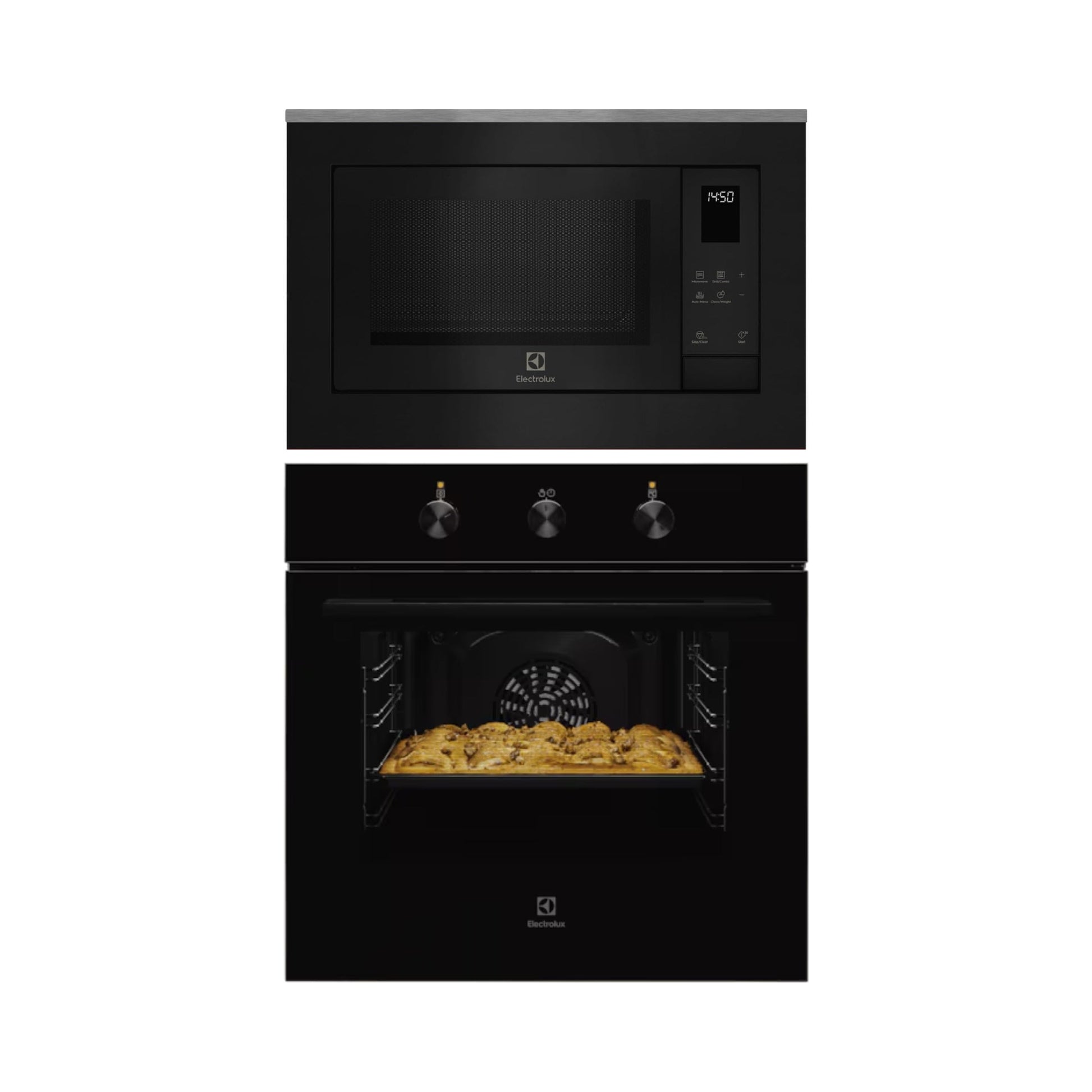 Electrolux Built In Oven with Steam Assist UltimateTaste 300 KOH2H00BK + Electrolux Built-In Microwave UltimateTaste 500 EMSB25XG