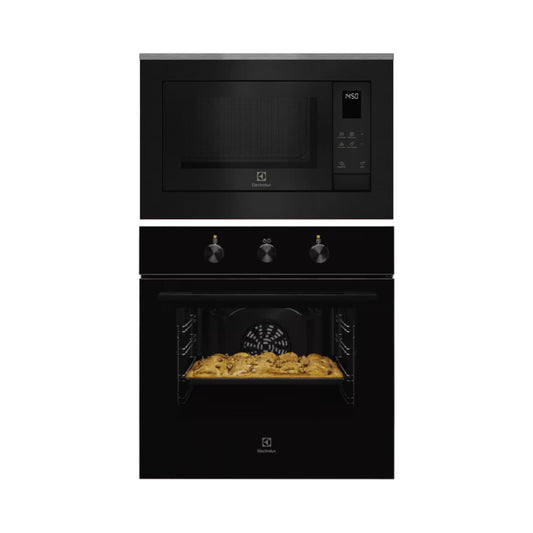 Electrolux Built In Oven with Steam Assist UltimateTaste 300 KOH2H00BK + Electrolux Built-In Microwave UltimateTaste 500 EMSB25XG