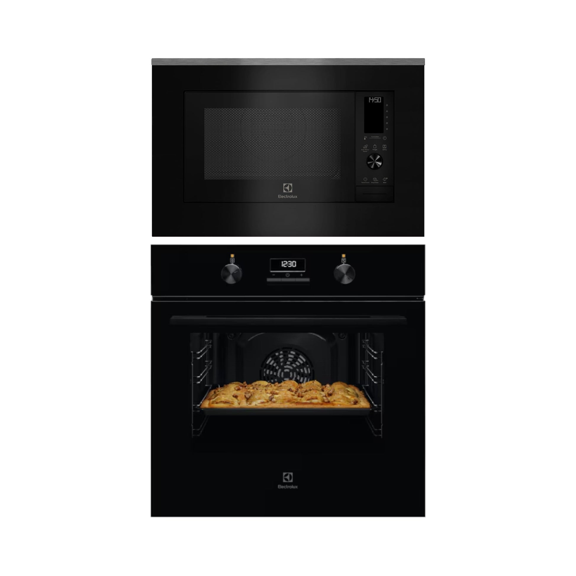 Electrolux Built In Oven with Steam Assist UltimateTaste 300 KOH3H00BK + Electrolux Built-In Convection Microwave with Air Fryer UltimateTaste 900 EMSB30XCF