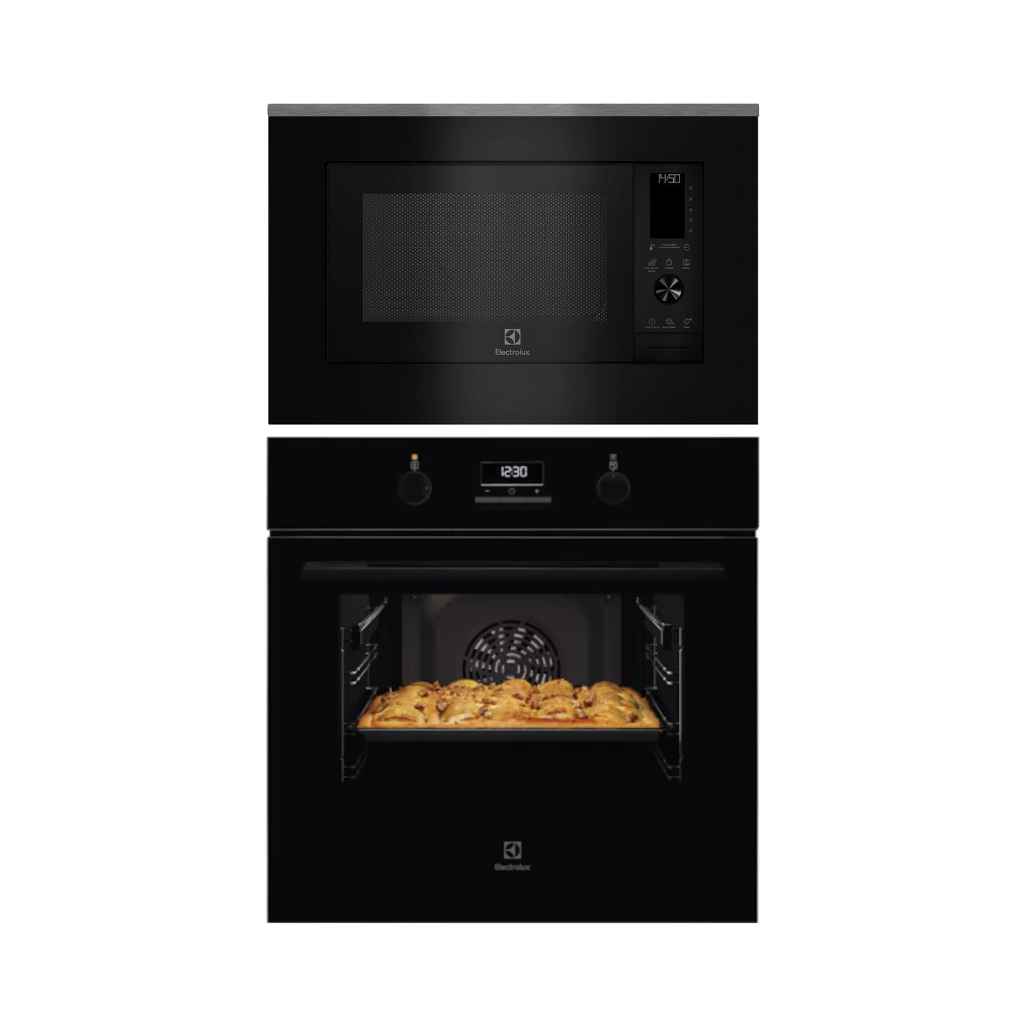 Electrolux Built In Oven with Full Steam Funtion UltimateTaste 500 KOD3H50BK + Electrolux Built-In Convection Microwave with Air Fryer UltimateTaste 900 EMSB30XCF