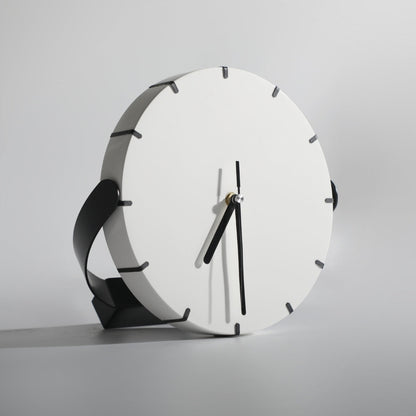 Elegance in Time Ivory Resin & Iron Desktop Clock