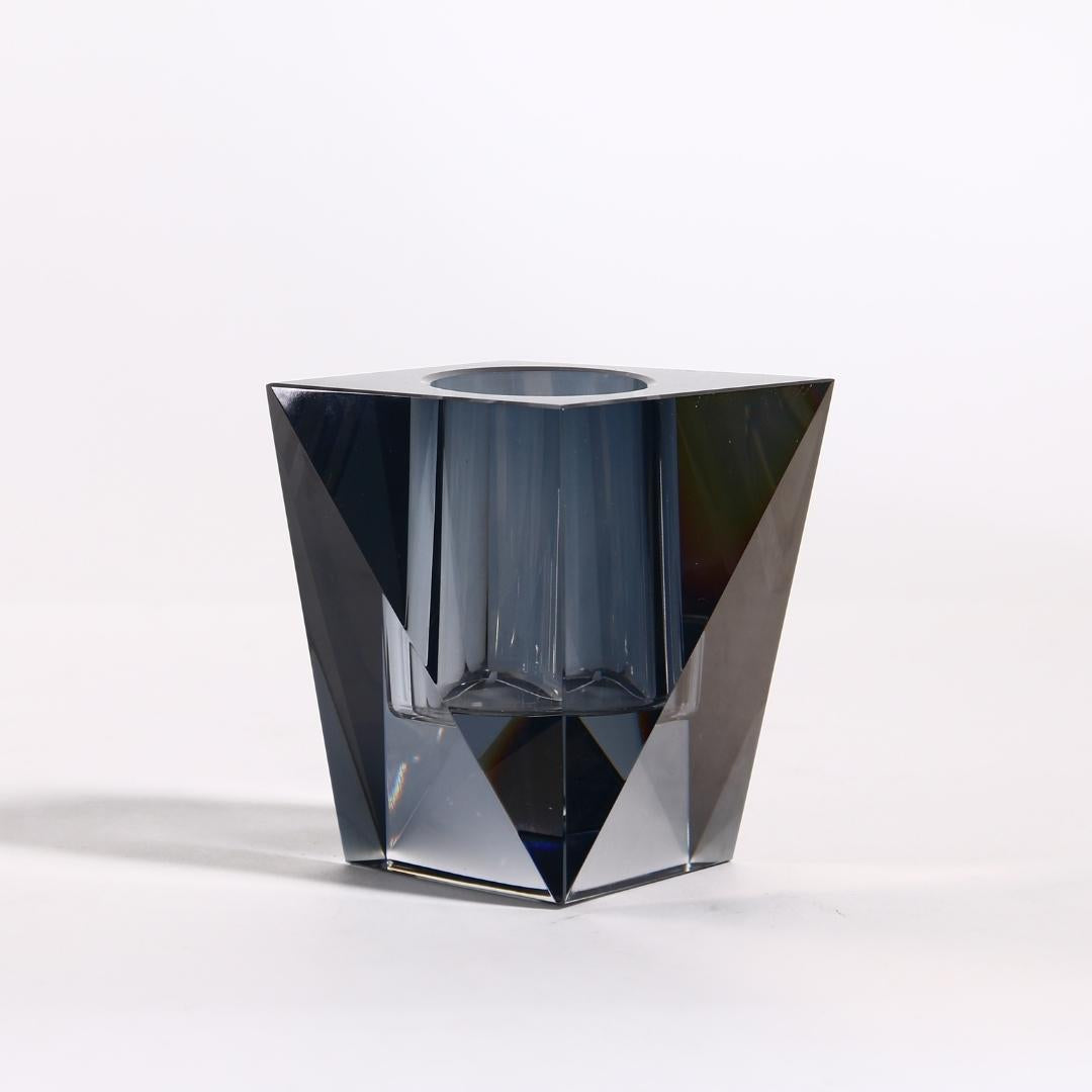 Mystic Radiance Smoky Crystal Candle Holder