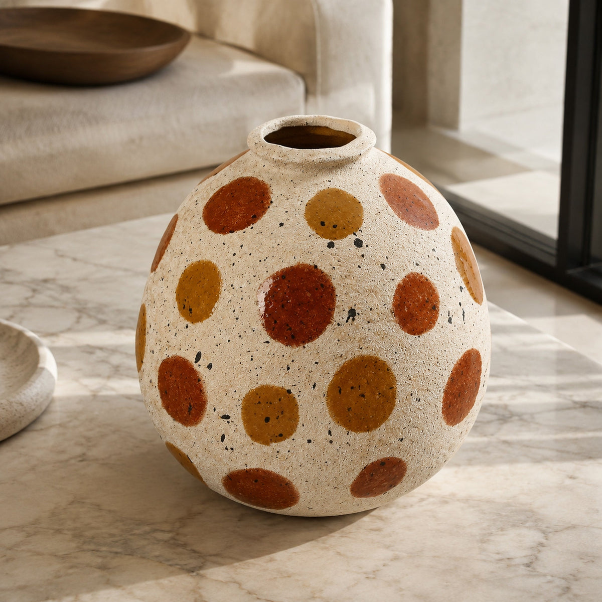 Serene Bright Round Sand Vase
