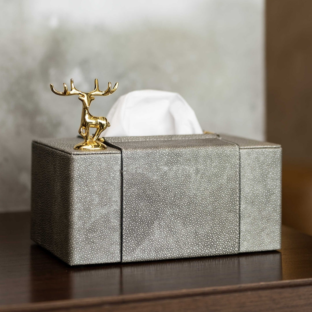 Gilded Reindeer Royale Tissue Holder