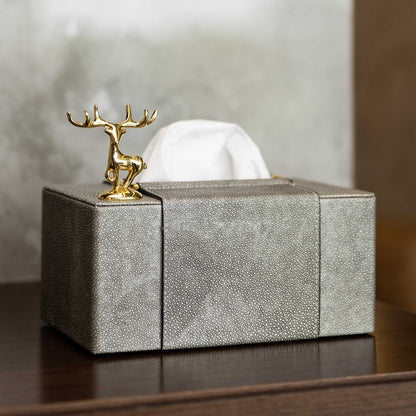 Gilded Reindeer Royale Tissue Holder