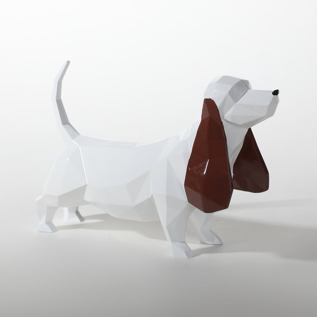Harmonious Balance White Resin Desktop Object Figurine