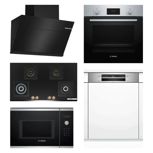 Bosch Chimney + Hob + Oven + Microwave + Dishwasher Combo BOCHOMD-03