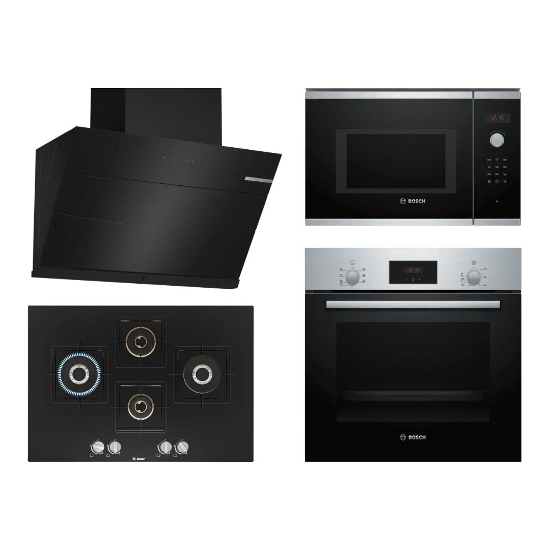 Bosch Chimney + Hob + Oven + Microwave Combo BOCHOM-07