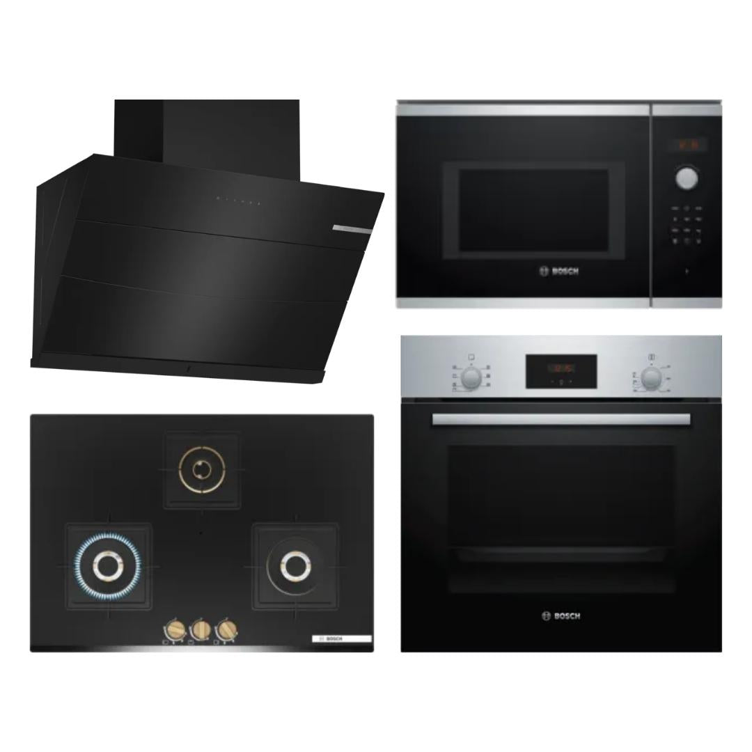 Bosch Chimney + Hob + Oven + Microwave Combo BOCHOM-13