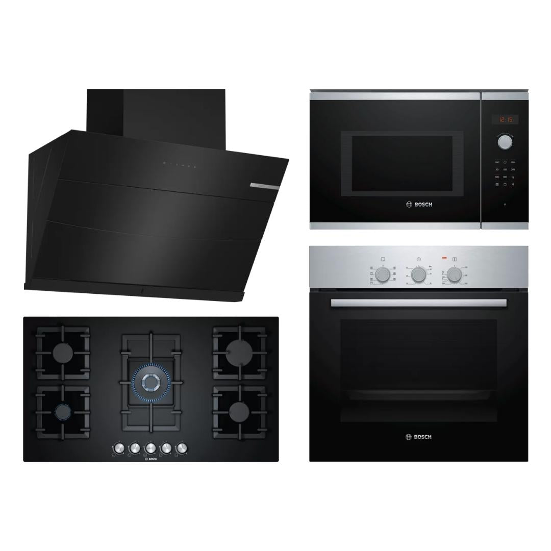 Bosch Chimney + Hob + Oven + Microwave Combo BOCHOM-25