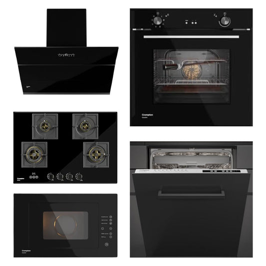 Crompton Chimney + Hob + Oven + Microwave + Dishwasher Combo CRCHOMD-01