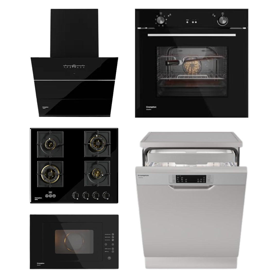 Crompton Chimney + Hob + Oven + Microwave + Dishwasher Combo CRCHOMD-03