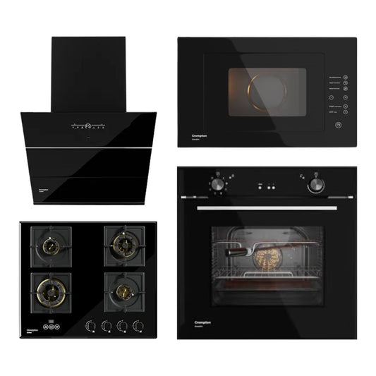 Crompton Chimney + Hob + Oven + Microwave Combo CRCHOM-03
