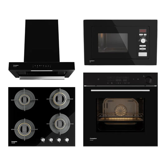 Crompton Chimney + Hob + Oven + Microwave Combo CRCHOM-08