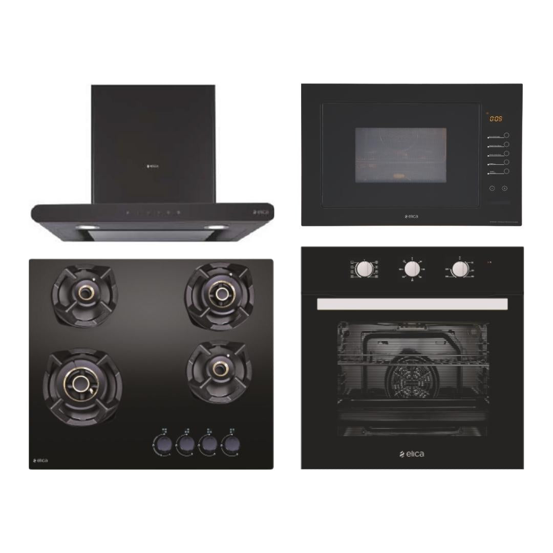 Elica Chimney + Hob + Oven + Microwave Combo ELCHOM-08