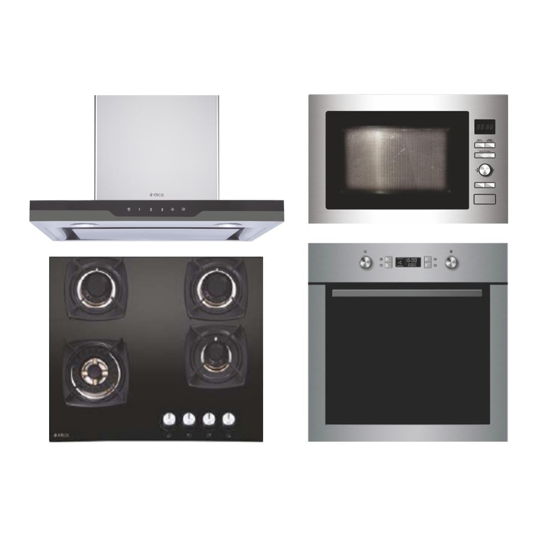 Elica Chimney + Hob + Oven + Microwave Combo ELCHOM-10