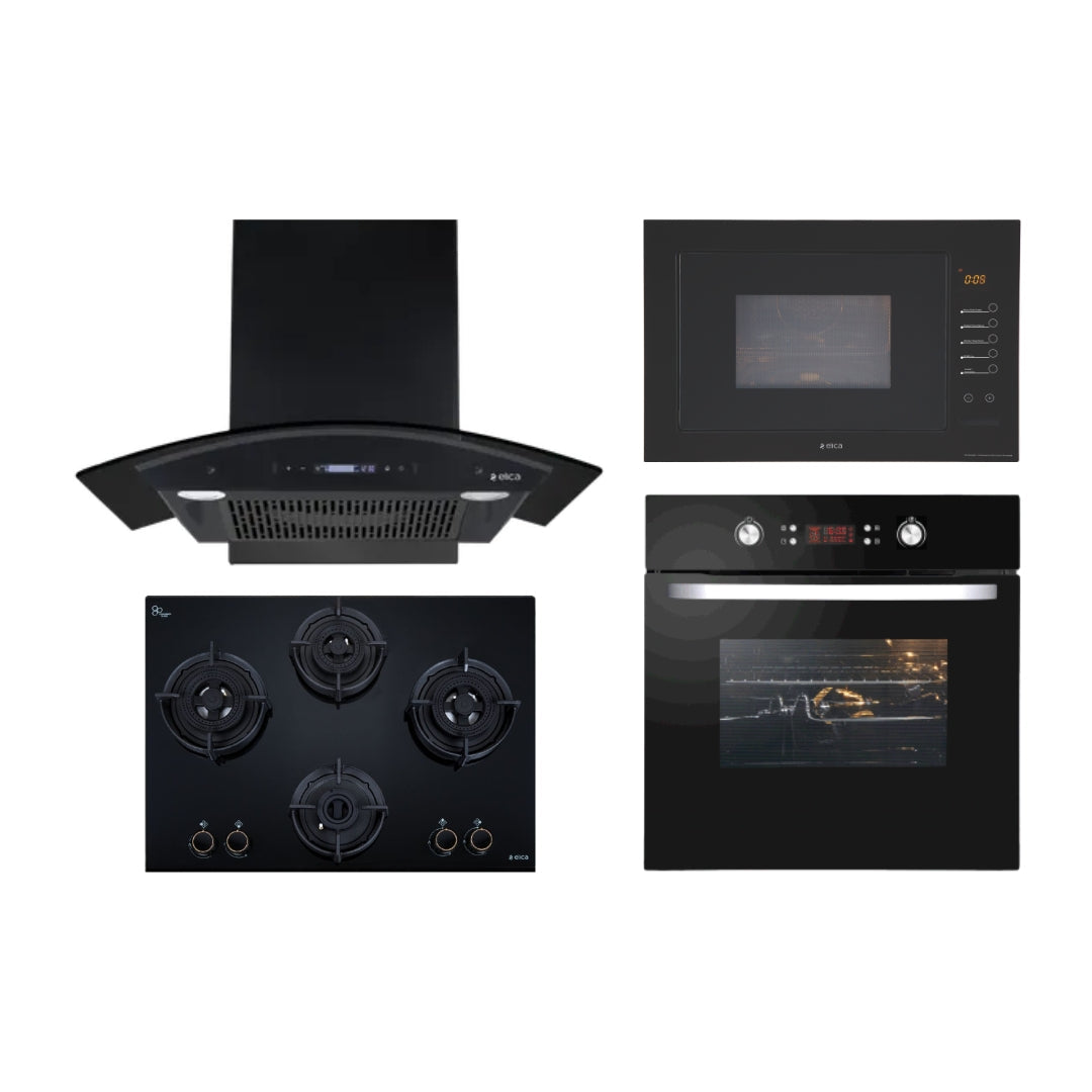 Elica Chimney + Hob + Oven + Microwave Combo ELCHOM-35